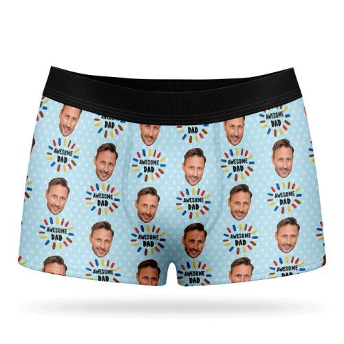 Awesome Dad Boxers Blue