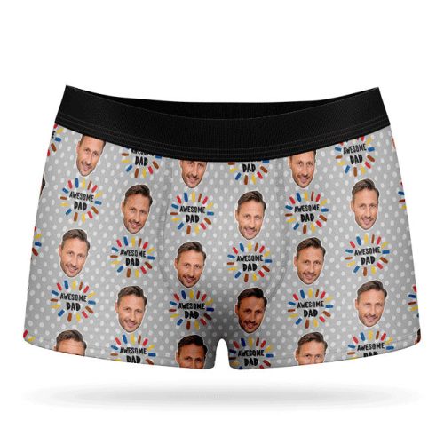 Awesome Dad Boxers Grey