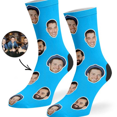 BLue Best Friend Face Socks