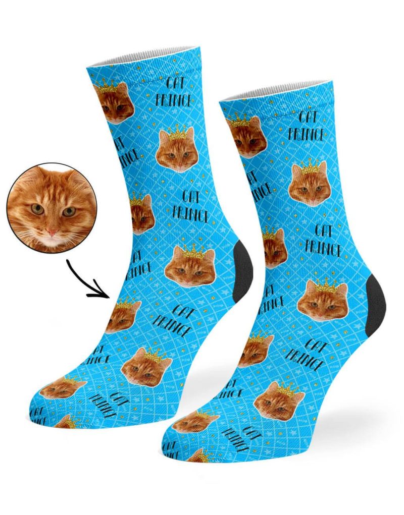 BLue Cat Prince Socks