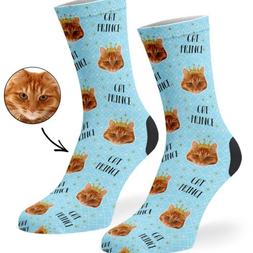 Baby BLue Cat Prince Socks