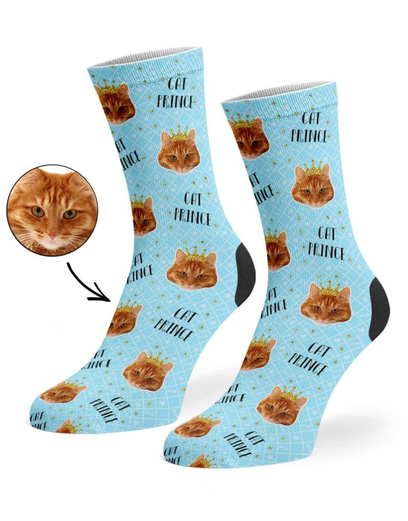 Baby BLue Cat Prince Socks