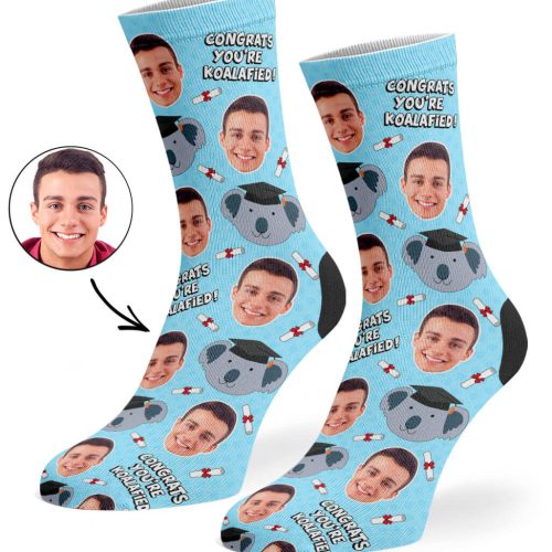 Baby BLue Congrats You re Koalafied Socks