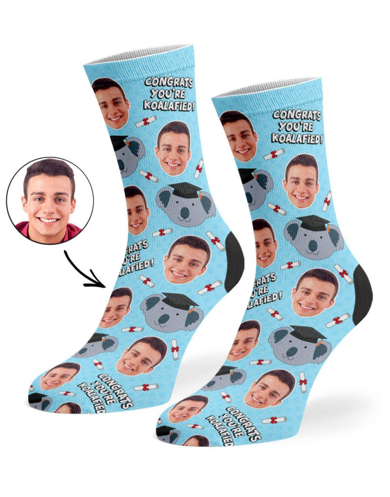 Baby BLue Congrats You re Koalafied Socks