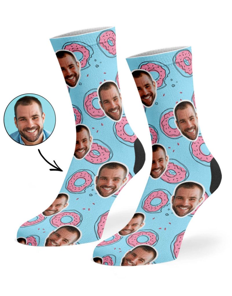 Baby BLue Donut Doodle Socks