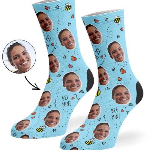 Baby Blue Bee Mine Socks