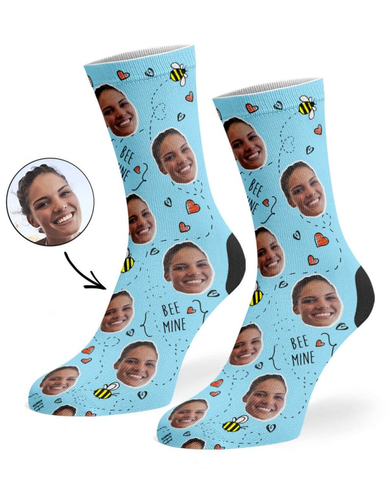 Baby Blue Bee Mine Socks