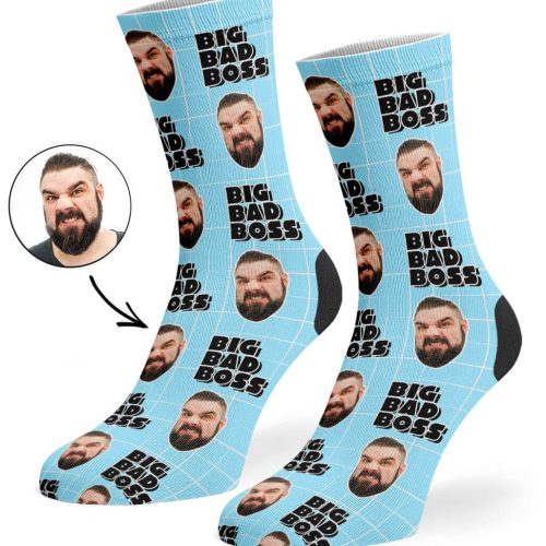 Baby Blue Big Bad Boss Socks