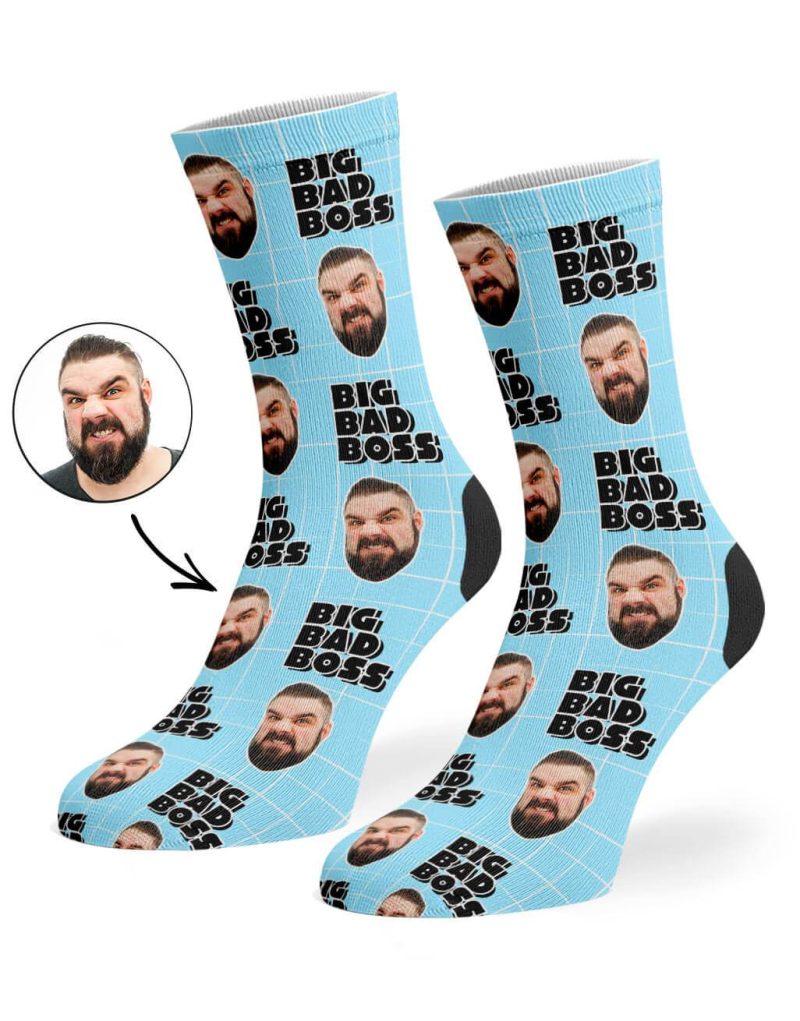 Baby Blue Big Bad Boss Socks