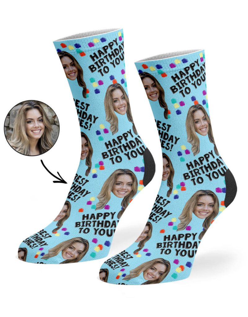 Baby Blue Birthday Party Socks