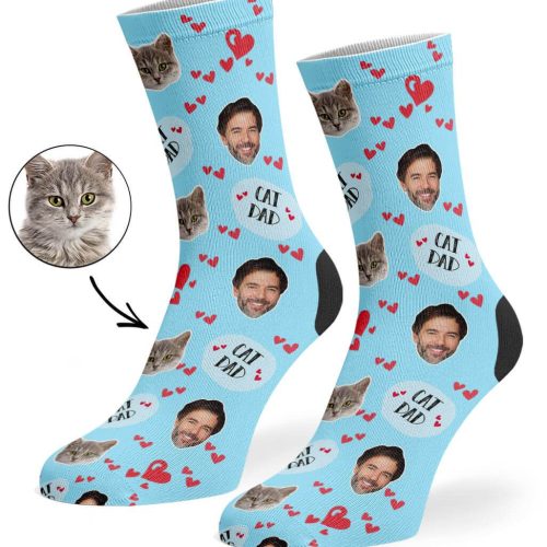 Baby Blue Cat Dad Socks