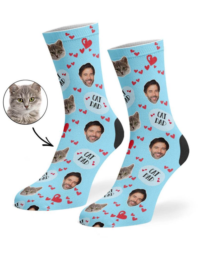 Baby Blue Cat Dad Socks