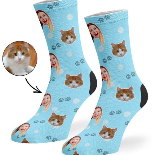 Baby Blue Cat Owner Socks