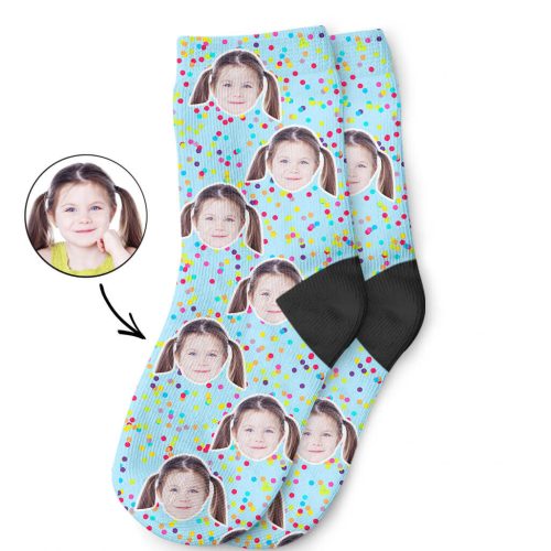 Baby Blue Colourful Spot Kids Socks