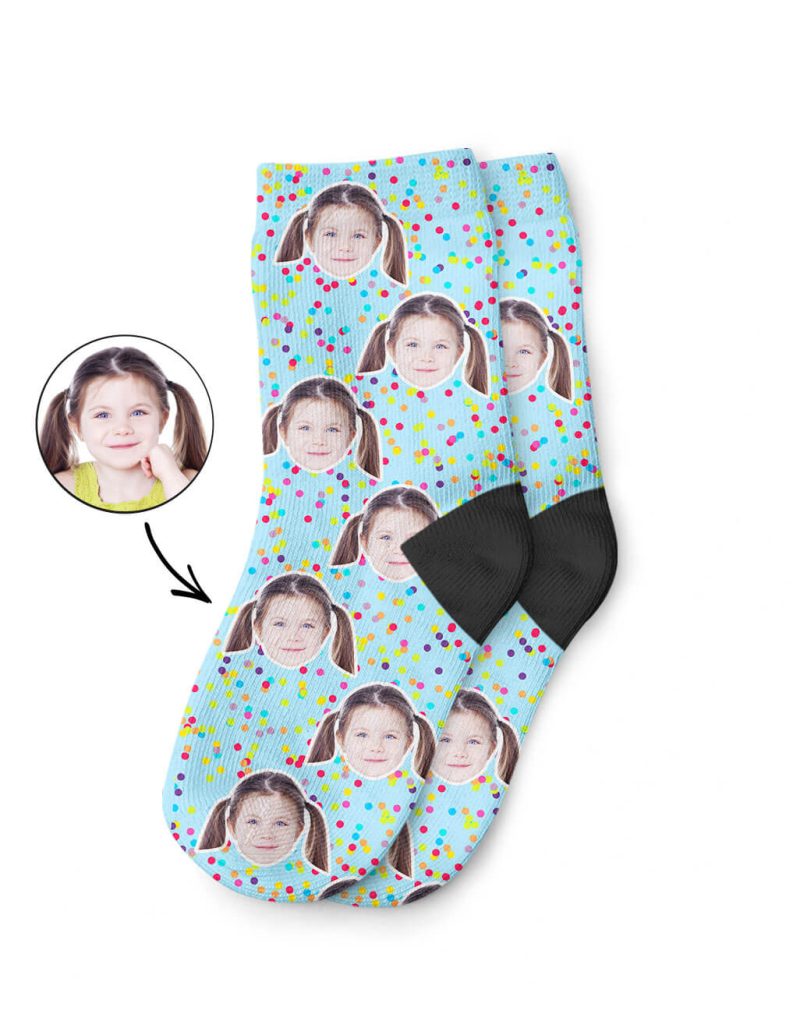 Baby Blue Colourful Spot Kids Socks