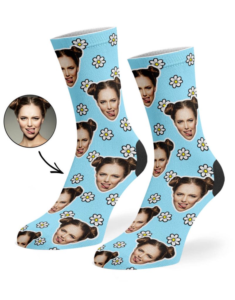 Baby Blue Daisy Socks