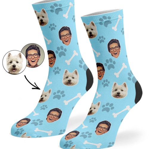 Baby Blue Dog Owner Socks