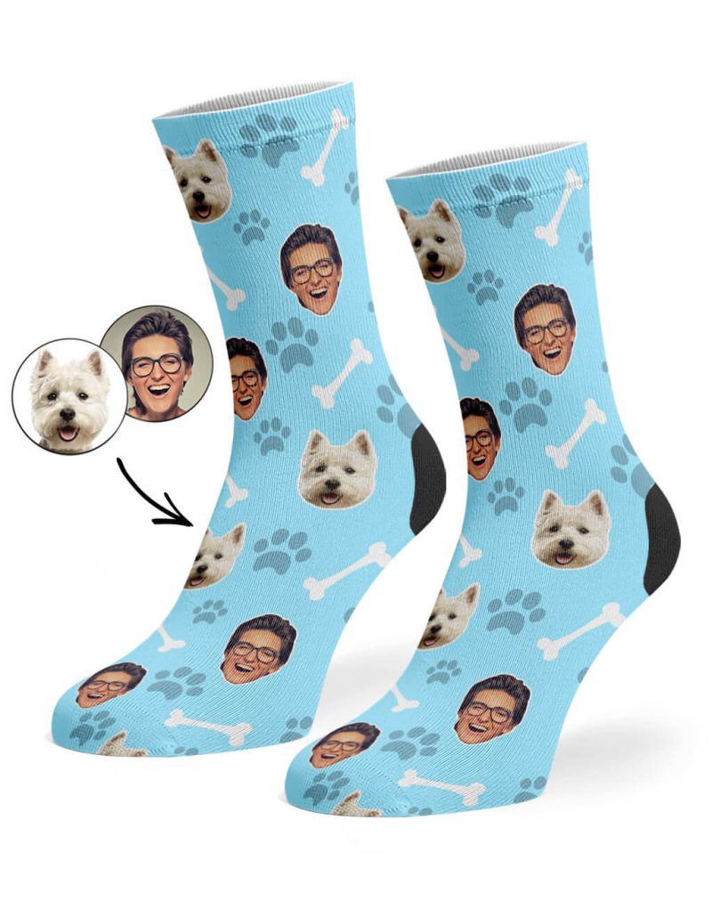 Baby Blue Dog Owner Socks