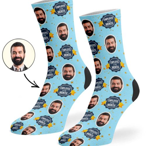 Baby Blue Employee Of The Month Socks