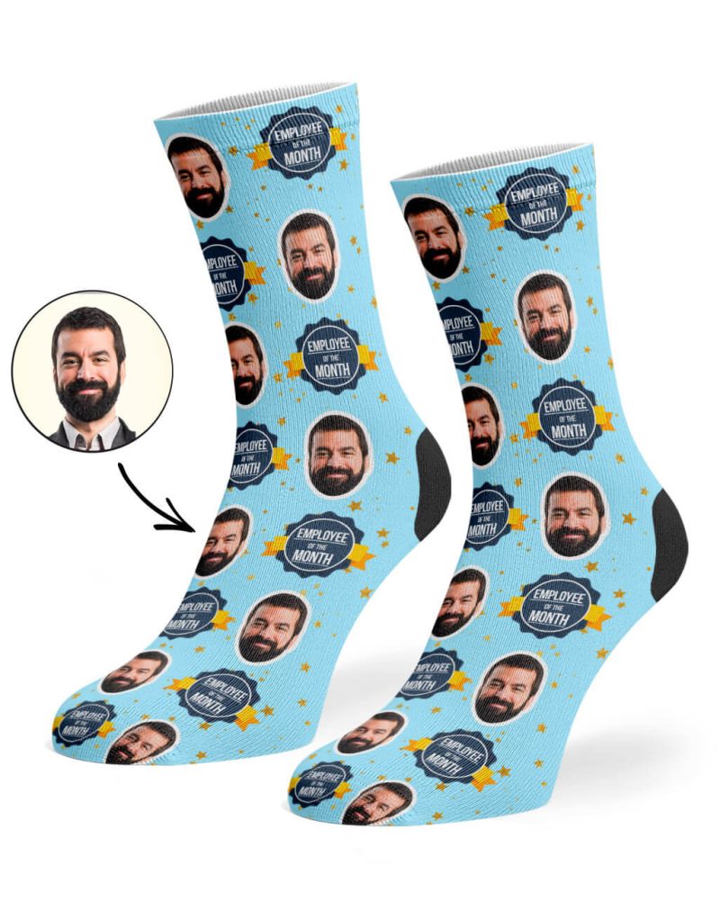 Baby Blue Employee Of The Month Socks