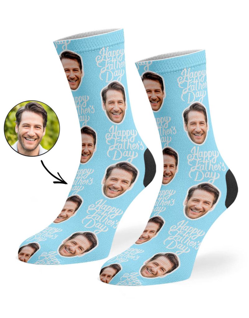 Baby Blue Happy Fathers Day Socks