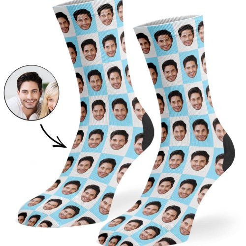 Baby Blue Poser Face Socks