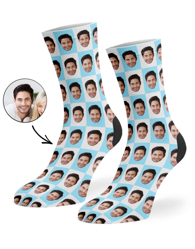 Baby Blue Poser Face Socks