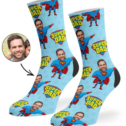 Baby Blue Super Hero Dad Socks