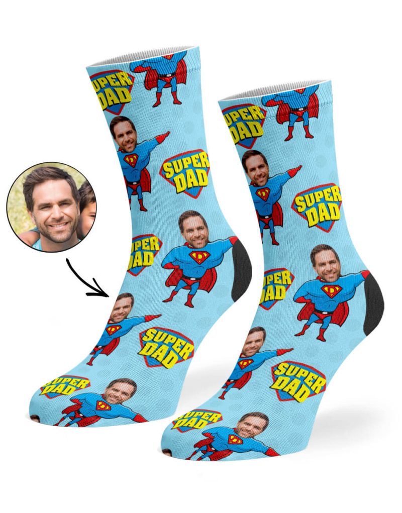 Baby Blue Super Hero Dad Socks