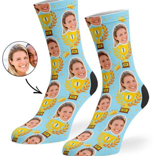 Baby Blue Trophy Wife Socks