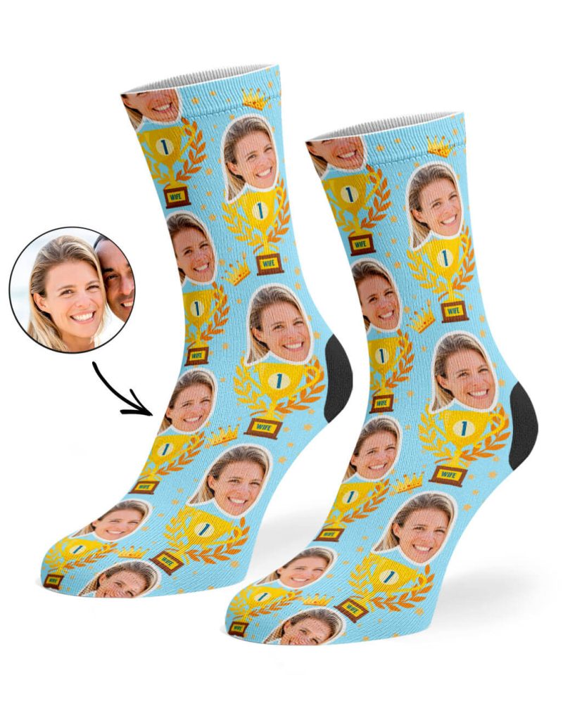 Baby Blue Trophy Wife Socks