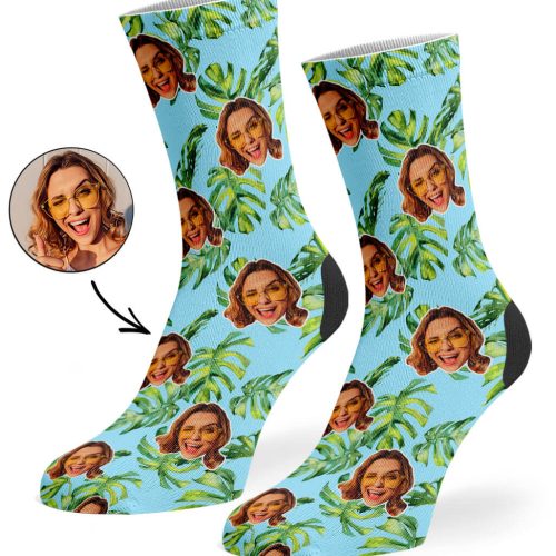 Baby Blue Tropical Socks