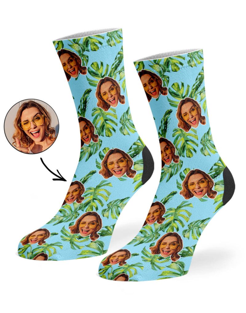 Baby Blue Tropical Socks