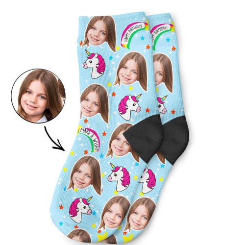 Unicorn Birthday Kids Socks