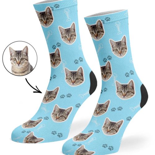 Baby Blue Your Cat On Socks