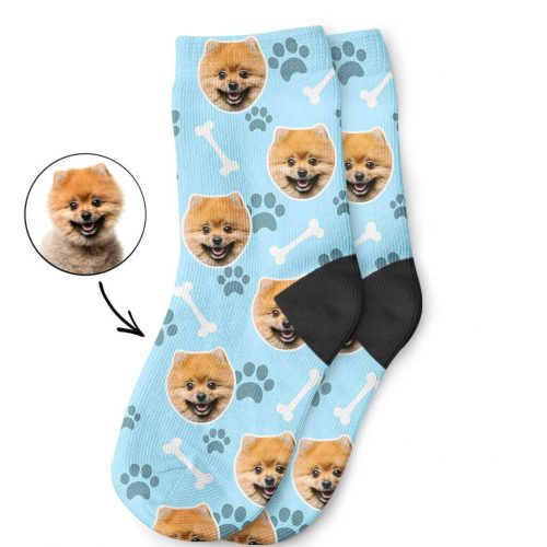 Baby Blue Your Dog On Kids Socks 1