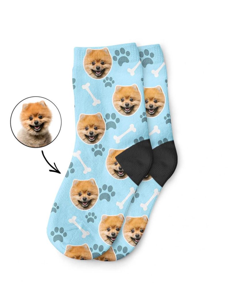 Baby Blue Your Dog On Kids Socks 1