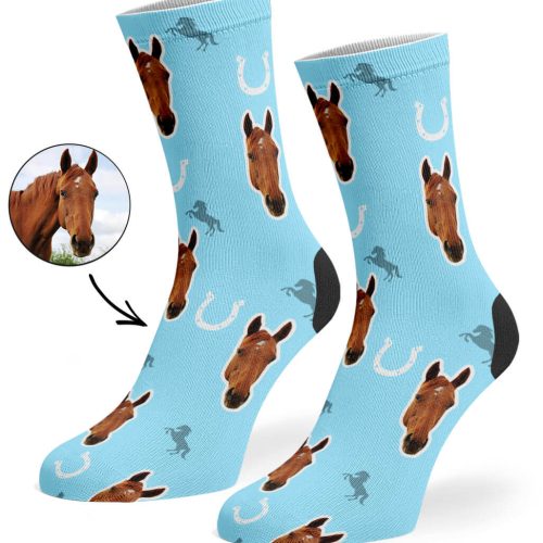 Baby Blue Your Horse on Socks