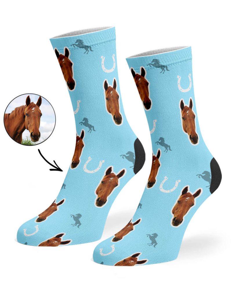 Baby Blue Your Horse on Socks