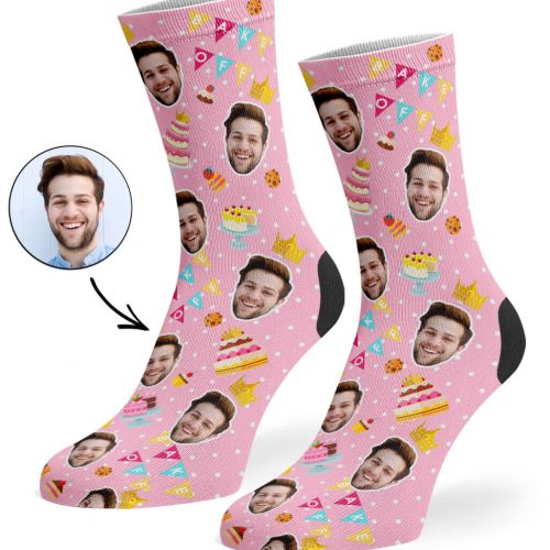 Baby Pink Bake Off King Socks