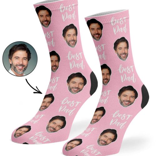 Baby Pink Best Dad Socks