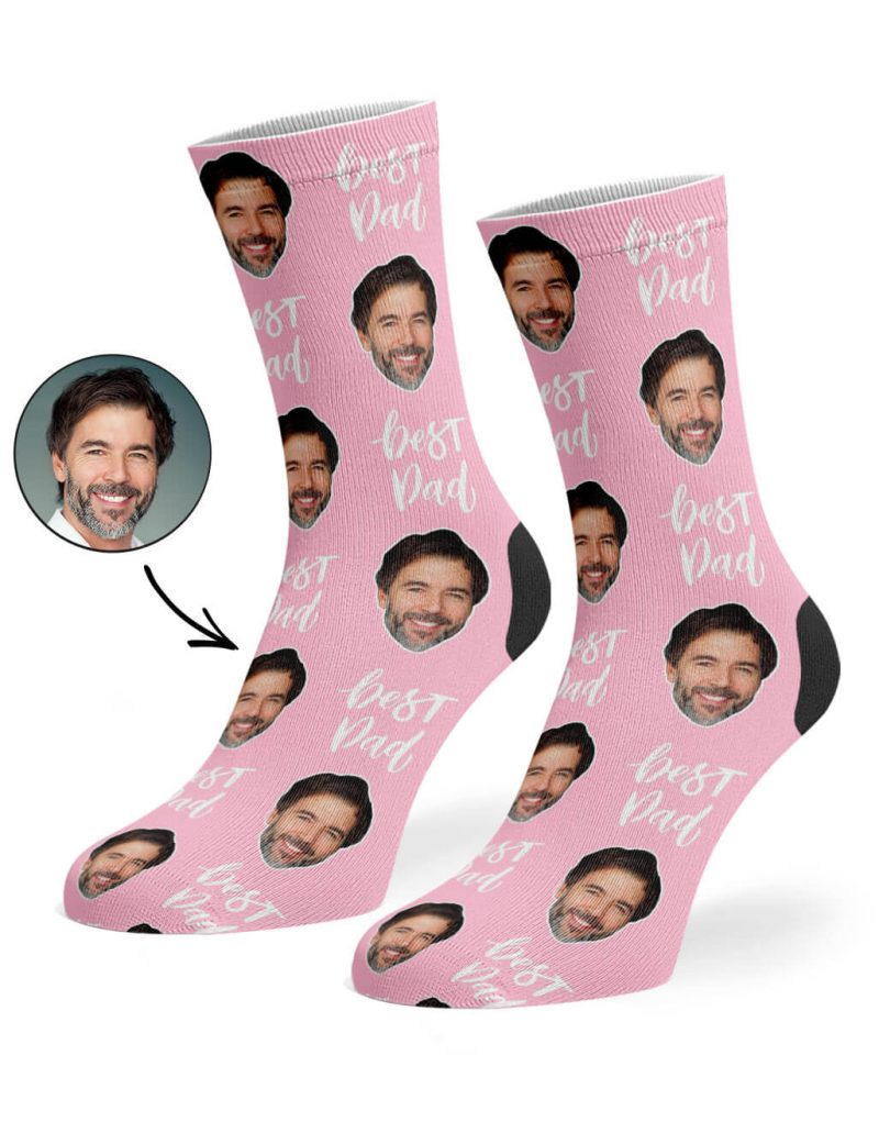 Baby Pink Best Dad Socks