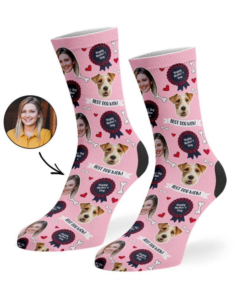 Baby Pink Best Dog Mom Socks