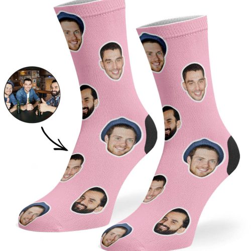 Baby Pink Best Friend Face Socks