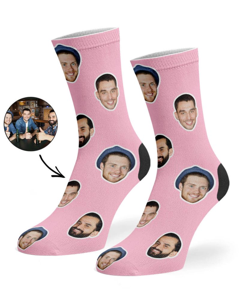 Baby Pink Best Friend Face Socks