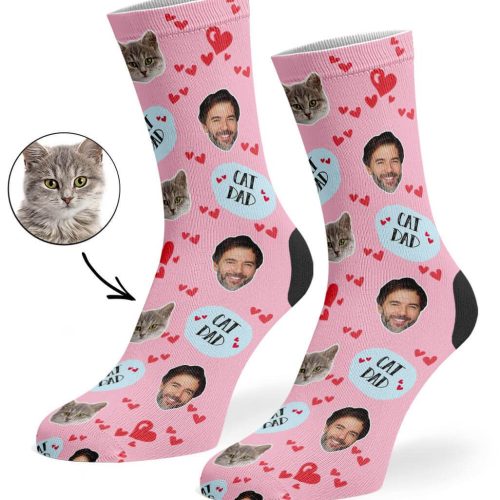 Baby Pink Cat Dad Socks