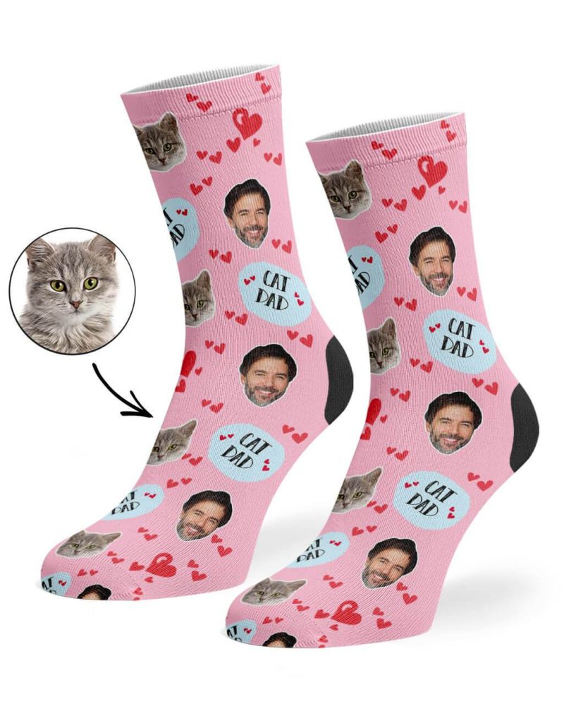 Baby Pink Cat Dad Socks