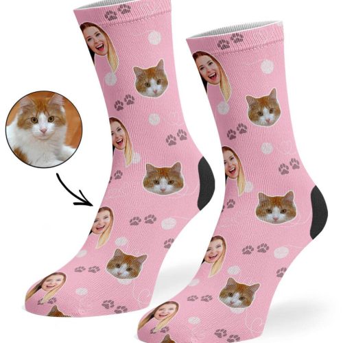 Baby Pink Cat Owner Socks