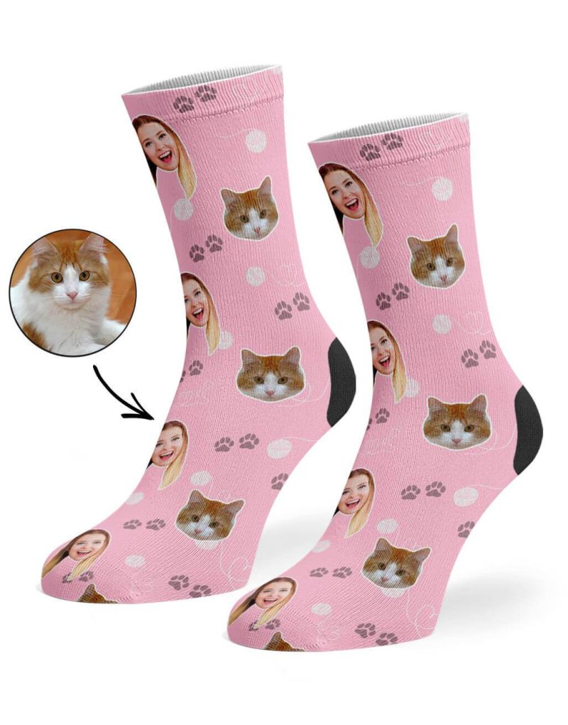 Baby Pink Cat Owner Socks