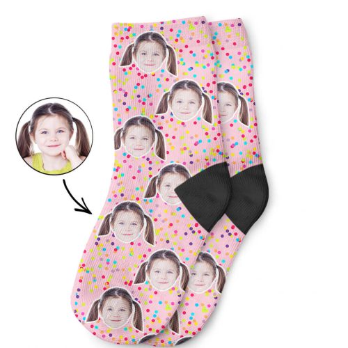 Baby Pink Colourful Spot Kids Socks